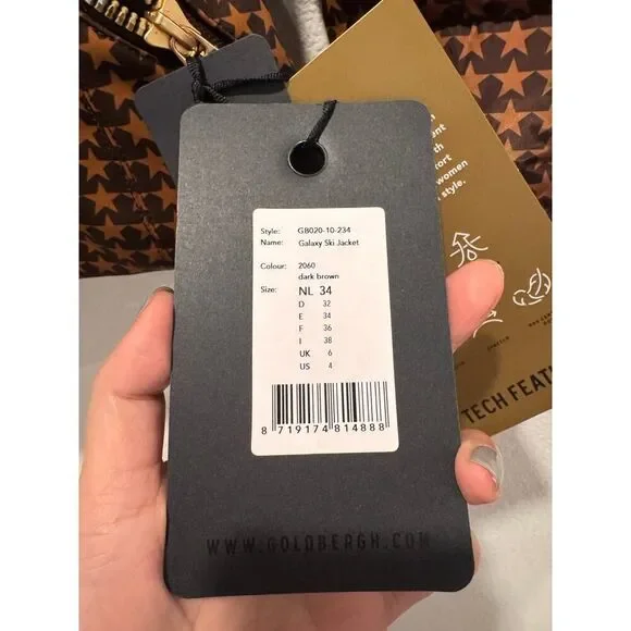 GOLDBERGH GALAXY SKI JACKET Dark Brown XS US2 - Picture 9 of 10